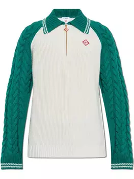 Двухцветный джемпер Casablanca, зеленый