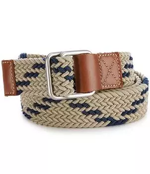 Двухцветный фактурный плетеный ремень Cremieux Bluw Label, коричневый