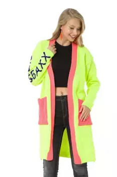 Двухцветный кардиган Cipo & Baxx, зеленый