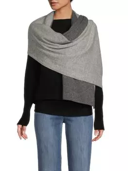 Двухцветный кашемировый шарф Amicale, серый