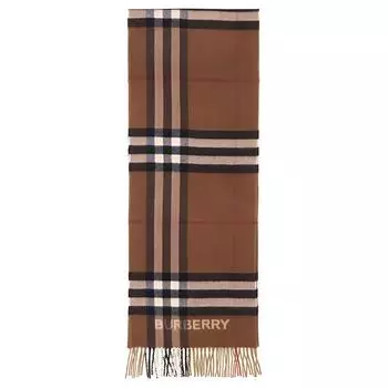 Двухцветный клетчатый кашемировый шарф Burberry