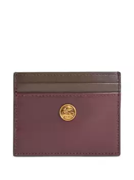 Двухцветный кожаный кардхолдер ETRO, красный