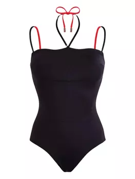 Двухцветный купальник Vilebrequin, черный