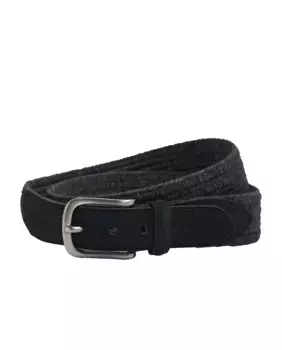 Двухцветный плетеный мужской ремень Mirto, серый