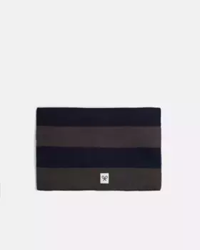 Двухцветный полосатый мужской шарф Silbon, серый