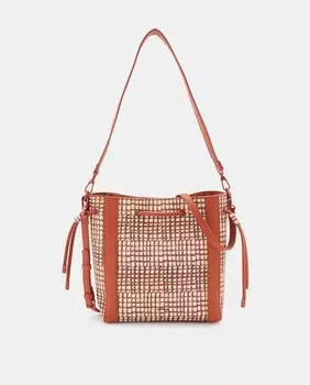 Двухцветный рюкзак-мешок Jo & Mr. Joe, темно коричневый