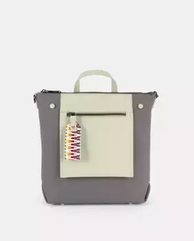 Двухцветный рюкзак с прорезиненной отделкой Pepe Moll, серый