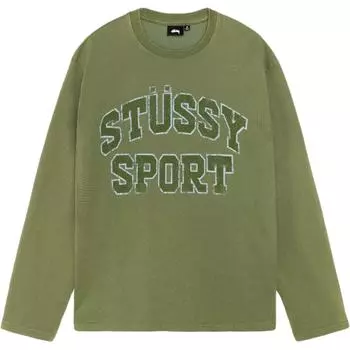 Двухцветный сетчатый хлопковая толстовка Stussy, Marine Blue