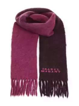 Двухцветный шарф с бахромой ISABEL MARANT, розовый