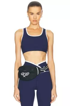 Двухцветный спортивный бюстгальтер в рубчик YEAR OF OURS, темно-синий/белый