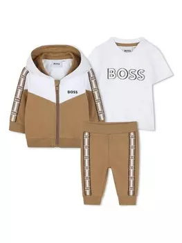 Двухцветный спортивный костюм BOSS Kidswear, нейтральный цвет