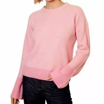 Двухцветный свитер из кашемира «Бриошь» в сочетании с клубничным льдом Design History, цвет strawberry ice combo