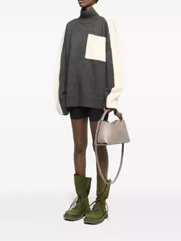 Двухцветный свитер JW Anderson, серый