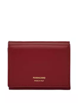 Двухцветный тройной кошелек Ferragamo, красный