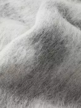 Двухцветный жаккардовый шарф Vandy с бахромой ACNE STUDIOS, серый