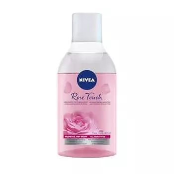 Двухфазная мицеллярная жидкость с органической розовой водой 400мл Nivea, Rose Touch