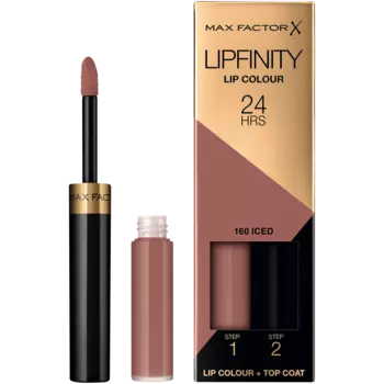 Двухфазная помада со стойким эффектом 160 ледяная Max Factor Lipfinity Lip Colour 24H, 2,3 мл + 1,9 гр