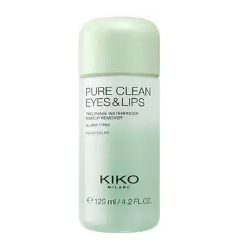 Двухфазное средство для снятия макияжа с глаз и губ, 125 мл Kiko Milano New pure clean