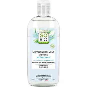 Двухфазное водостойкое средство для снятия макияжа с глаз 100 мл So'bio tic