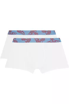 Двухкомплектные боксеры белого цвета Vivienne Westwood, синий