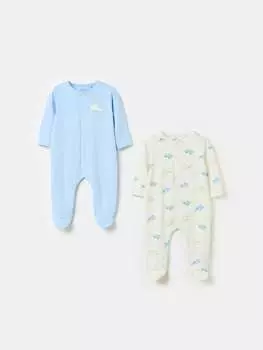 Двухкомпонентный комбинезон из органического хлопка с ножками Fagottino, цвет white/light blue