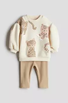 Двухкомпонентный свитшот и леггинсы H&M, мультиколор