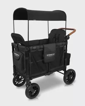 Двухместная коляска W2 Luxe (2-местная) WONDERFOLD Wagon, цвет Charcoal Black
