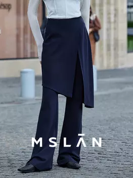 Двухсекционная юбка Mslan Jenga утягивающая, темно - синий