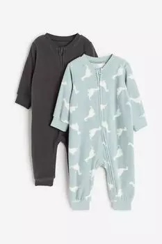 Двухсекционный флисовый комбинезон на молнии, пижама H&M