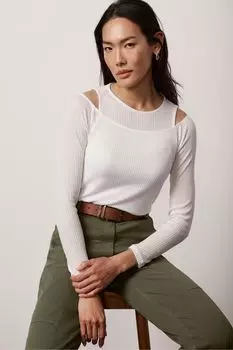 Двухслойная блузка Mint Velvet, белый