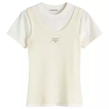 Двухслойная футболка Ecleo Acne Studios, белый