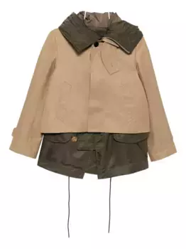 Двухслойная куртка SACAI, нейтральный