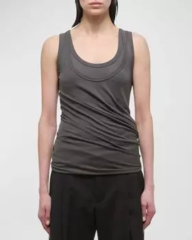 Двухслойная майка Helmut Lang, цвет Graphite
