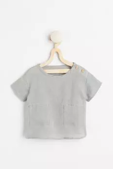 Двухслойная рубашка H&amp;M, светло-серо-зеленый