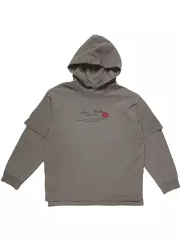 Двухслойная толстовка Acne Studios, серый
