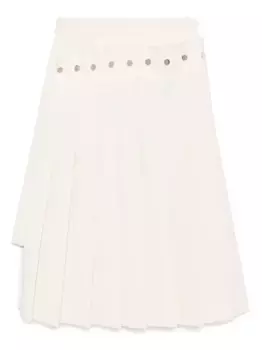 Двухслойная юбка со складками Rokh, белый