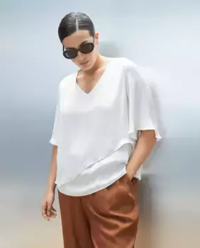 Двухслойная женская блузка Couchel, бежевый