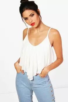 Двухслойное боди с орбинками Boohoo, белый