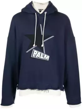 Двухслойное худи Rockstar PALM ANGELS, синий