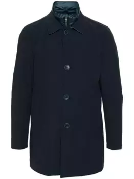 Двухслойное пальто Herno, синий