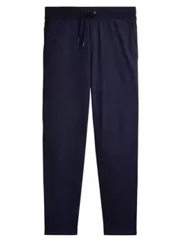 Двухслойные хлопковые спа-брюки Ralph Lauren Purple Label, темно-синий