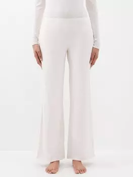 Двухслойные пижамные брюки из органического хлопка пима Skin, розовый