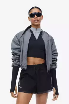 Двухслойные шорты для бега от drymove H&M, черный