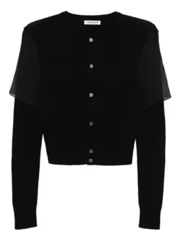 Двухслойный кардиган Undercover, черный