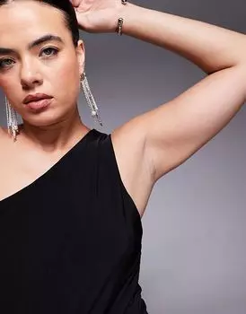 Двухслойный облегающий боди на одно плечо ASOS