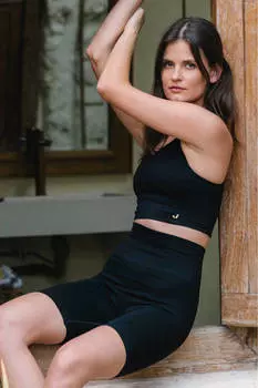 Двухслойный спортивный бюстгальтер Gela Kompress, черный Jerf