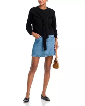 Двухслойный свитер с линиями и точками Line & Dot, черный