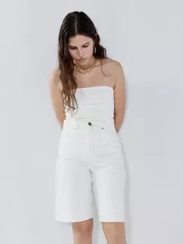 Двухслойный топ-бандо из джерси Raey, белый