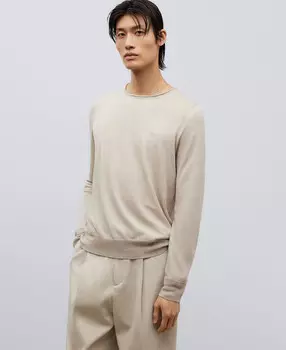 Двухслойный вязаный свитер Adolfo Dominguez, серый