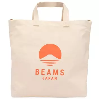 Двухсторонняя холщовая сумка-тоут Beams Japan, синий